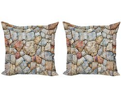 ABAKUHAUS Kussenhoes 50x50 cm – Dubbelzijdig bedrukt – Multicolor