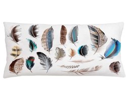 ABAKUHAUS Kussenhoes 90x40 cm – Vogelveren-set, Dubbelzijdig