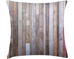 ABAKUHAUS Kussenhoes – Rustiek Houtpatroon – Dubbelzijdig 45x45 cm