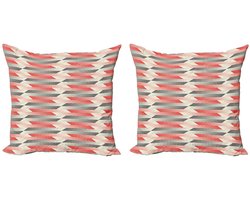 ABAKUHAUS Kussenhoes Set 2x60x60 cm – dubbelzijdig bedrukt, microvezel, multicolor