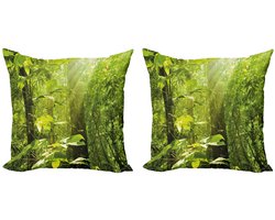 ABAKUHAUS Kussenhoes Set – 60x60 cm – Dubbelzijdig bedrukt – Multicolor