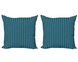 ABAKUHAUS Kussenhoes Set – Dubbelzijdig Bedrukt – 2x40x40 cm