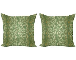 ABAKUHAUS Kussenhoezen Set – 2x45x45 cm – Dubbelzijdig bedrukt – Multicolor
