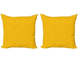 ABAKUHAUS Kussenhoezen Set – 2x45x45 cm – Ringelblume – Dubbelzijdig