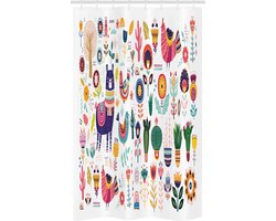 ABAKUHAUS Lama Douchegordijn – 120x180 cm – Multicolor, stof