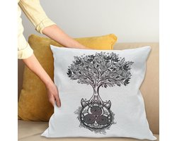 ABAKUHAUS Marmer Sierkussenhoes Set van 4, Obsidian Zoals Ornamenten Natuurlijk Steen Stains en Veins Golden Geel Tone, Modern Accent Dubbel-Dubbelzijdig Digital Print, 20", Houtskool Grijs Coconut