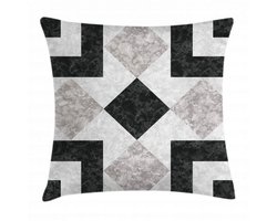 ABAKUHAUS Marmeren kussenhoes – 50x50 cm – Dubbelzijdig bedrukt, wasbaar