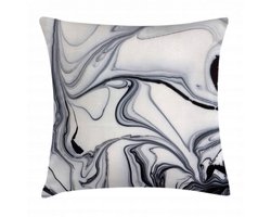 ABAKUHAUS Marmeren kussenhoes – Trippy-ontwerp – 40x40 cm – Rits, aan beide zijden bedrukt, multicolor