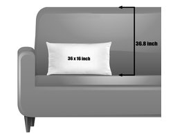 ABAKUHAUS Nautisch Kussenhoes, Hout-Pfad op Strand, Wasbare Kussenhoes met Ritssluiting, Kleurechte Heldere Kleuren en Dubbelzijdige Print, 90 x 40 cm, Licht Blauw Oranje