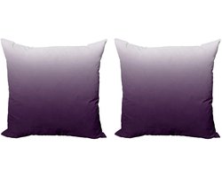 ABAKUHAUS Ombre kussenhoes – 60x60 cm – dubbelzijdige bedrukking – Aubergine
