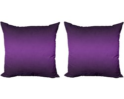 ABAKUHAUS Ombre kussenhoes – decoratiekussen 40x40 cm – paars, 2-delige set