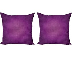 ABAKUHAUS Paarse decoratieve kussenhoes, 2 stuks, abstracte moderne stijl, 60x60 cm, paars