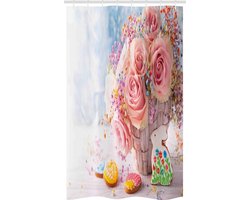 ABAKUHAUS Paashaas – Douchegordijn – 120x180 cm – Waterafstotend, Multicolor