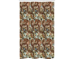 ABAKUHAUS Paisley Douchegordijn – 120x180 cm – Polyester, Multicolor