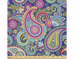 ABAKUHAUS Paisley kan uitvouwen met Elestan voor doe-het-zelf en naaien, Bohem Bunte, Elestan voor doe-het-zelf en naaien, 2Meters, Blue Pink