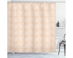 ABAKUHAUS Perzik douchegordijn – damaststof – 175x180 cm – waterafstotend