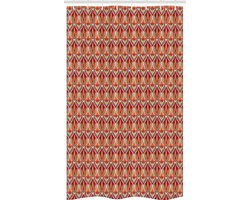 ABAKUHAUS Retro Douchegordijn – 120x180 cm – Oranje/Blauw – Polyester