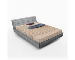 ABAKUHAUS rok hoeslaken, 3 stenen op wervelend zand, zacht stof beddengoed rondom elastiek, 140 x 200 cm, beige meerkleurig