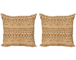 ABAKUHAUS Sambia Kussenhoes – 50x50 cm – Dubbelzijdig bedrukt – Microvezel