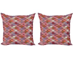 ABAKUHAUS Set kussenhoezen 2x Nomadic Rug – dubbelzijdig bedrukt – 40x40