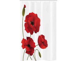 ABAKUHAUS Stall 25179 – Douchgordijn – 120×180 cm – Groen/Rood