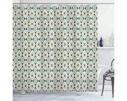 ABAKUHAUS Volk Douchgordijn – 175×200 cm – Multicolor stoffen geweven