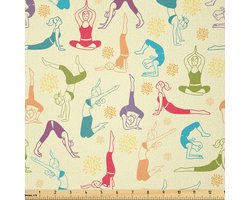 ABAKUHAUS Yoga kan uitschuifbaar zijn met Elestan voor doe-het-zelf en naaien, Elestan voor doe-het-zelf en naaien, 2Meters, Yellow Multicolor