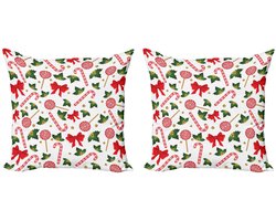 ABAKUHAUS Zuurstok Kussenhoes – 50x50 cm – Dubbelzijdig print – Multicolor