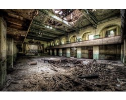 Abandoned Building Collection l- Kristal Helder Galerie kwaliteit Plexiglas 5mm. - Blind Aluminium Ophangframe - Fotokunst - Luxe Wanddecoratie - inclusief verzending