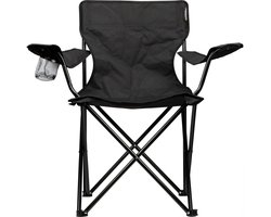 Abbey Camp Campingstoel - Vouwstoel - Visstoel - Incl Draagtas - Zwart