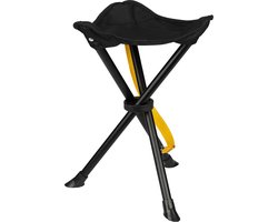 Abbey Camp Opvouwbare Kruk 3-Poot - Zwart - Treviso-040 - 31 x 40 cm