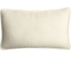 Abbey white structure recycled wool rectangle cushion
