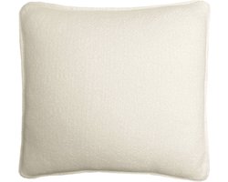 Abbey white structure recycled wool square cushion