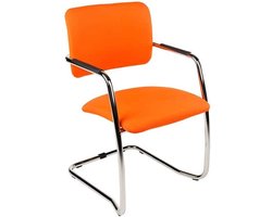 ABC Kantoormeubelen vergaderstoel magentix met rug en zitting in stof blauw