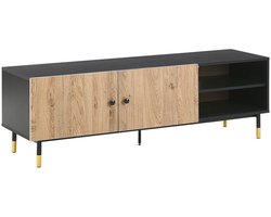 ABILEN - TV-meubel - Zwart - Vezelplaat