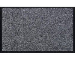 Absorberende Katoenen Deurmat Grijs 80x50 cm - Inloopmat Wasbaar en Antislip voor Binnen