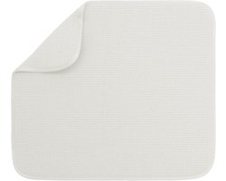 Absorberende Omkeerbare Microvezel Droogmat voor Keuken, 16"x18", Crème - Ideaal voor Afwassen en Keukenaccessoires