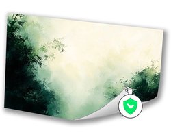 Abstract bos met lichtval - Natuur wanddecoratie - Poster bos - Aquarel - Wanddecoratie landelijk - Muur kunst - poster 100x70 cm