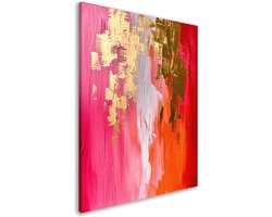 Abstract expressionisme portret - Abstract wanddecoratie - Schilderij op canvas Slaapkamer - Wanddecoratie klassiek - Canvas schilderijen woonkamer - Woonkamer decoratie canvas 60x90 cm