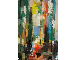 Abstract expressionisme poster - Moderne kunst posters - Tuinposter Woonkamer - Balkon decoratie - Tuin accessoires - Wanddecoratie tuinposter 100x150 cm