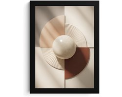 Abstract Geometrische Fotolijst, A4 Photoframe, Moderne Kunst, High Resolution Print, MDF Frame, Acrylglas, Wanddecoratie, Fotolijst, Wall