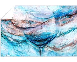 Abstract glas in kleurrijke texturen - Glas tuindecoratie - Tuinschilderijen object - Abstracte kunst - Tuin accessoires - Grote tuinposters - tuinposter 150x100 cm