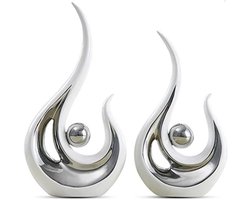 Abstract Keramiek Beeld Set - Moderne Woondecoratie voor Tafel en Kast