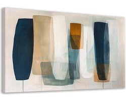 Abstract Kleurenspel - Modern Canvas Schilderij - Wanddecoratie Woonkamer - Muurdecoratie Slaapkamer - 150x100 cm