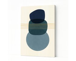 Abstract - Minimalisme - Vormen - Woonkamer decoratie - Kantoor accessoires - Wanddecoratie slaapkamer - Canvas schilderij 80x120 cm