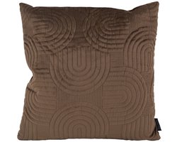 Abstract Velvet Bruin Kussenhoes | 45 x 45 cm | Velvet/Polyester