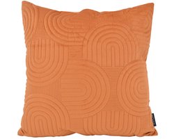 Abstract Velvet Terracotta Kussenhoes | 45x45 cm | Velvet/Polyester