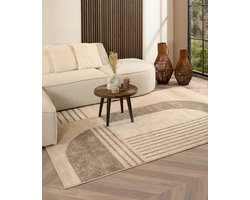 Abstract vloerkleed - Ease Echo beige 200x300