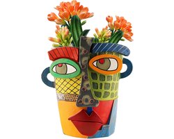 Abstracte Gezichtsplanter, Bloempot, Unieke Plantenbak Voor Binnen, Grappige Gezichtsplanter, Kleurrijke Plantenbak Voor Decoratie In De Buitentuin En Kunstdecoratie In Huis