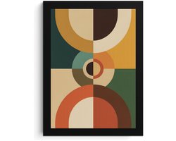 Abstracte Kunst Fotolijst, A4 Photoframe, Mid Century Modern Art, Geometric Print, Framed Wall Art, High Resolution, MDF, Acrylglas, Kunst